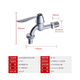 Submarine washing machine faucet single cold top faucet snap fitting brass chrome-plated wall-type water nozzle 4 points Extended washing machine water nozzle L702X