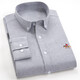 Pang Donglai Sitio web oficial de la tienda insignia de la camisa insignia de Oxford Spring Men's New Long-Long-Long-Sound Camish de color sólido Jóvenes [mangas largas] White A1098 M 38