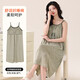 
MONTAGUT nightgown (MONTAGUT) nightgown for women in summer modal color cotton suspender dress thin pajamas summer with chest pads for outdoor wear J-11304 M