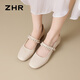 Zhr Mary Jane Zapatos para mujeres en verano Heel grueso
