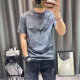 2025 summer new trendy brand full of cartoon printed short-sleeved T-shirt for men slim and trendy versatile short T-t shirt QP Lu Erjiu829 white L
