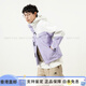 
NEW BALANCELogo embroidered color-blocked hooded jacket jacket couple style purple purple XS