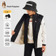 暇步士（Hush Puppies）童装儿童三防可拆卸风衣男大童保暖女童厚外套 钻石黑   170   