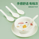 Youao disposable spoons 50 pieces, thickened soup spoons, starch-based table spoons, dessert takeaway packaging forks and spoons