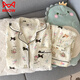 Cat Man (Miiow) Pajama de algodón puro para mujeres en la gasa delgada de verano Cardigans japoneses de algodón de manga corta Cardigans con juego de tres piezas Spring Yunduo Cotton-J9901# Paradise Puppy Set M [sugerencia 75-100Jin [Jin equivale a 0.5 kg]]]