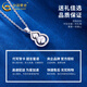 China Gold (CHINA GOLD) pt950 platinum necklace for women, platinum Fulu gourd pendant can be rotated, Valentine's Day birthday gift for girlfriend, platinum Fulu transfer pendant, about 2.8g, free silver chain