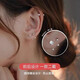 Earrings Women's Ear Bone Nails Niche High-end Cochlear Nails Earrings Earrings Flat Bottom Screws 3mm Double-Headed Earrings Silver Pair
