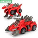 Shantoulin Village Elektrischer Dinosaurier Chariot transformierte Roboterkinder, Jungen und Mädchen 1-2-3 Jahre 6 frühe Bildung Baby Autospielzeug transformierte Dinosaurier Chariot Red Version