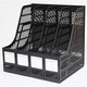 Deli 9848 four column file frame office information rack file column 4 link file basket file rack blue 325*262*313mm