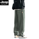 Jeep Spirit Pure Cotton Work Hosen für Männer Frühling und Sommer dünne japanische Modemarke Casual Lose Lose große, gerade langen Hosen YHK9215 Military Green M 90-110jin [Jin gleich 0,5 kg] kann getragen werden
