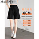
MAGIOPY International Luxury High-end Brand Black Shorts Women's Summer 2025 New Loose Outer Wearing Cropped Pants Thin Sport Brick Red 2XL
