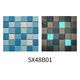Dingyu Ligero de almacenamiento LIGHT PISMA MOSAICA Azul Gradiente Green Gradiente Luminoso Azulejos de decoración de la piscina de 25x25 mm SX48LW02