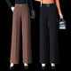 2024 Spring y otoño Nuevo estilo Baisi SHIELD Pantalones casuales Pantalones de mujer Fietary y versátiles Pantalones simples Simples Piernas anchas sueltas 9276A2F70 Tamaño negro 26 S