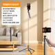 MPPMCK mobile phone camera live broadcast bracket selfie pole tripod 1.8 meters handheld anti-shake mobile phone live broadcast vibrato portable floor stand outdoor shooting artifact H180 anti-shake live broadcast selfie wide feet with beauty lamp black aluminum alloy pole