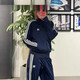 阿迪达斯 （adidas）男女2025夏款经典条纹立领藏青复古夹克外套 IR9893 藏青IR9893 (现货) M