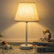Lámpara de escritorio de noche de dormitorio Zhewei Lámpara de atenuación de celebridades de celebridad moderna lámpara de aprendizaje simple editora remota SN694 Lino negro pequeño + bombilla LED de tres colores [V Modelo] Interruptor de carga