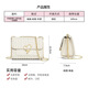 Enlike international luxury brand crossbody new genuine leather chain bag versatile and popular high-end fashion one-shoulder small square bag bag off-white [gift box]