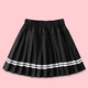 Hualin Mode Girls Plissee Rock Grundschule Uniform Performance Marine Khaki Sommer Mittelschule Guangzhou Dreizehn Linien 6627 Schwarz 110 cm