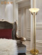 Opple Lighting der neuesten bodengestandenen Lampe Wohnzimmer Villa Sofa Seiten Marmor Lampe Lobby Hotel Lobby Vollkupfer Schlafzimmer vertikales Bett am Bett H7374-400 Natural Marmor + National Standard Gelb