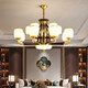 
Leshi (NVC) new Chinese chandeliers living room lamp dining room bedroom study lamp Chinese style hall main lamp simple atmospheric Chinese lantern 9928 head (full spectrum eye protection source)