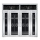 ClCEY304 Porte en acier inoxydable Rural House autoproclamée Porte de porte double porte Entrée en acier en acier inoxydable Style Gris 9923
