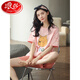 Langsha 2025 Nouveau pyjamas pour les shorts de coton pur d'été pour femmes shorts de coton pur et automne, le style d'été peut être porté à l'extérieur de la maison de vêtements à la maison ZH-9856 # shorts m taille (80-100jin [Jin équivaut à 0,5 kg])