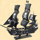 Deke 6001 Black Pearl Pirate Ship Children's Small Particle Assembly Boy Gift Grows Building Blocs Toys Batch Deke 7036 Eagle Horse 698 PARTICLE [Boîte-cadeau exquis