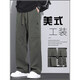 Pantalones de trabajo estadounidense Spring y verano Nuevos pantalones de paracaidismo heterosexuales del ejército Green Charge Sports de pierna ancha pantalones casuales 9856 Khaki 2xl 145-165Jin [Jin equivale a 0.5 kg]