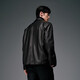 Peacebird Herren -Kleidung [echte Lederjacke] Jacke Herren Revers Casual Top Trendy Winterjacke Herren schwarz 1 (fair) m