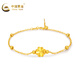 CHINA GOLD Gold Bracelet Women's Pure Gold Lucky Four-leaf Clover Gold Bracelet Birthday Gift Valentine's Day for Girlfriend Lover Wife Pure Gold Four-Leaf Clover + K Gold Bracelet + Rose Gift Box
