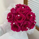 Rosas rojas simuladas de Weici y pequeño libro rojo en el mismo ramo de boda rosa rosa rosa novia de la novia sosteniendo flores rosa roja rama individual