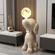 Chuxiang Beagle floor-standing ornaments Moon lamp piggy bank audio living room TV cabinet home accessories housewarming gift Leather-patterned Beagle floor-standing ornaments