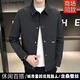 Lilang Spring and Autumn New Men's Jacket Youth Fashion Casual Versatile Lapel Simple Jacket Men's Solid Color Top Black 2XL 180/ Recommended 140-160Jin Jin equals 0.5 kg