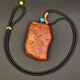 Hupai, one thing, one picture, one certificate, natural beeswax pendant, leather raw stone pendant, full leather Russian material, raw ore, no cracks, pendant 30.26g 66*42*13mm