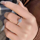 I Do platinum PT950 diamond ring for women 1 carat classic square package cultivated diamond proposal engagement wedding ring for girlfriend classic square package 1 carat diamond size 13