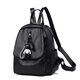 Neue koreanische Rucksack Mode koreanische Version Trendy Simple Schoolbag Frauenbag Rucksack vielseitige Computertasche Frauen schwarz mit Anhänger großer Größe