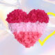 Simulated rose petals wedding hand sprinkled wedding wedding room ktv bar confession proposal Valentine's Day decoration wine red approx [1999 pieces]