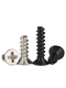 Jingong Iron Black Nickel gepacktes Kreuzungsköpfe flacher Schwanz Selbstschleppende Schraube flacher Kopf kleiner Schraube M1.4m2m2,3m2,6m3m4m5 M4*12200 Schwarz