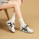 
Daphne double-lace-up thick sole height-enhancing 4CM German training shoes for women 2025 autumn new couple shoes non-slip and durable versatile shoes off-white 37