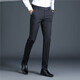 Romon (Romon) pantalon pour les affaires décontractées des affaires pour hommes et version coréenne polyvalente mince automne pantalon droit britannique rayures hommes 9902 Black épais style 33 [140-150jin [Jin est égal à 0,5 kg]]]