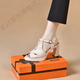 Niwenfeili Luxury Luxury Chaussures pour femmes xiaobun poisson bouche chaussures respirant table sandales en cuir épaisse semelle quotidienne printemps et d'été épais talon décontracté noir 34