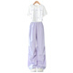 Yoyo One (Yoyo One) Girls Kurzärmelige Anzug 2025 Neue Sommer Dünn Kinder Internet Celebrity Street Summer Anzug Mädchen Junior High School Schüler Sommer 15290 Lila + 9889 White 170 170 cm