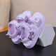 Children's Sandals Girls Princess Shoes 2025 New Summer Girls Fashion Soft Bottom Beach Shoes Baby Sandals Anti-Slip Purple Size 33 Inner Length 20.3cm