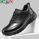 CARTELO men's leather shoes autumn leather lace men's shoes soft sole business sports casual shoes 5309 black 42