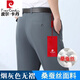 Pantalon de soie de mûrier haut de gamme Pierre Cardin pour hommes minces en fer jumeau mince en été masculin Usure de pantalon décontracté lâche d'âge moyen 6621 Rich Grey Double plissé plissé de soie de mûrier 38 38 3 pieds 0