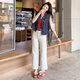 
MeiYANG (MEIYANG) angel 2 jeans Twill straight-legged eight/nine-point [big 50] grayish-white (nine-point version) M
