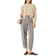 Loro Piana/诺悠翩雅LP女装短袖毛衣山羊绒罗纹针织圆领短款套头衫2025新款 米色 XXS