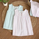 Baby cotton pajamas for women in summer thin polka dot age-reducing vest shorts suit for women's cotton home clothes for outdoor wear Mint green dot XL