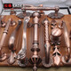 Antike Tür Doppelpackung Doppelhölzern-Türgriff Großgriff Holztür Chinesische Europäische einfache Villa Retro Antique Bronze großer Griff 9856 Ming Anzug Rot Ancient