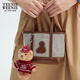 Teenie Weenie Bearnova Damen Umhängetasche 2025 Sommer Neu einfacher und modisches lässiges Pendelpendel -Leinwand Bag Brown Fre